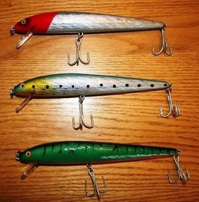 3 NEW 7 1/2 Inch Muskie Musky Lures Crankbait Pike –