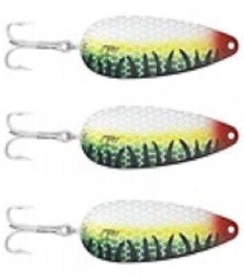 Three Eppinger Seadevle Black Perch Fishing Spoon Lures 3 oz 5 3/4" 60-59