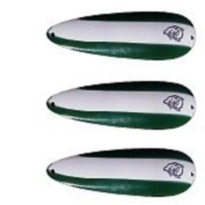 Three Eppinger Dardevle Spinnie Green/White Fishing Spoon 1/4 oz 1 3/4" 95-11