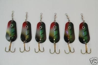 6 Ice Fishing 1 3/4 Inch Lures Walleye Pike 1/2oz