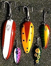 Five Eppinger Lures Combo Fishing Dardevle Kit 1-16, 1-156, 1-258, 1-913, 1-868