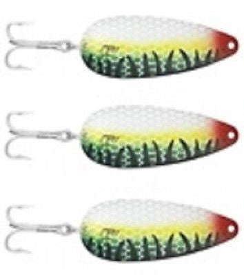 Three Eppinger Huskie Junior Black Perch Fishing Spoons 2 oz 4 1/2" 7-59