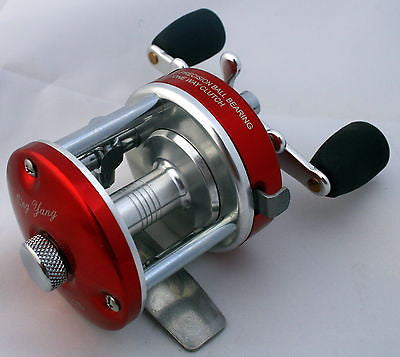 b yang fishing reel NEW CL25 Ice Fishing Baitcast Reel (Red) Aluminum Ming Yang Crappies Walleye