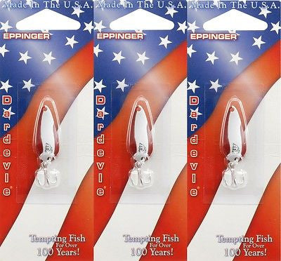 Three Eppinger Dardevle Red/White Stripe 1/16oz 1316T Spoon Fishing Lures