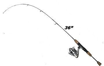 Stopper Econo 30 Rigged Combo Ice Fishing Rod With Float Wooden