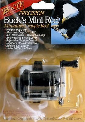 baitcasting reel for crappie B&M Buck's Mini Crappie Ultra-Light Bait Casting Reel 3 oz 11/4" x 31/ – BHTackle.com