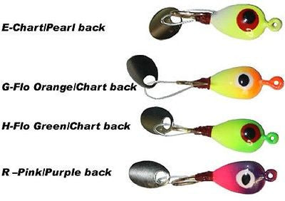 K&E Stopper Tear Flipz Ice Fishing Assortment (Four Jigs Included) Size 12 94-12