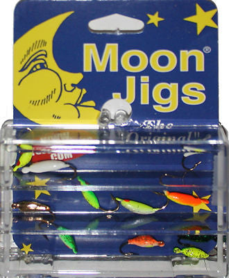 Moon Mini Ice Fishing Kit 12-10 Includes 12 Different Jigs Sized 8