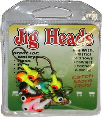 K&E Stopper Two Tone Assorted Color Jig Heads Size 1/8oz 9 Jigs