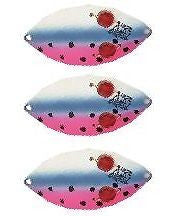 Three Eppinger Red Eye Wiggler Rainbow Trout Fishing Spoon Lures 1 oz 3" 88-68