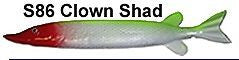 Bear Creek 10" Pike Spearing Decoy Clown Shad (Includes 1 Decoy) S86