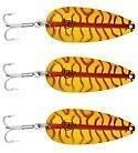 Three Eppinger Rok't IMP Yellow/Red Ladder Fishing Spoons 3/4oz 2 1/4" 12-57