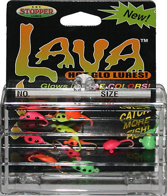 Lava Mini Ice Fishing Kit 12-L Includes 12 Different Jigs Sized 8 FKW- –