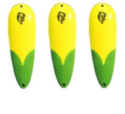 Three Eppinger Seadevle Chartreuse/Green Fishing Spoon Lures 3 oz 5 3/4" 60-328