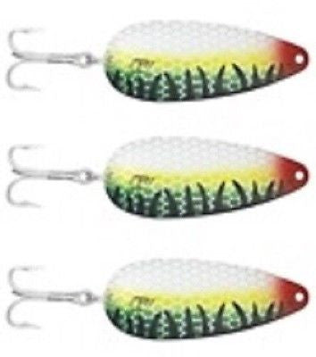 Three Eppinger Big Ed Black Perch Fishing Spoon Lures 7/8 oz  5 3/4" 37-59