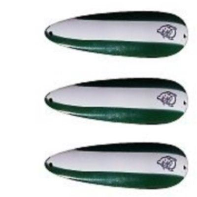 Three Eppinger Dardevle IMP Green/White Fishing Spoon 1/4 oz 2 1/4" 2T-11