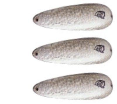 Three Eppinger Dardevlet Silver Crystal Fishing Spoon 3/4 oz 2 7/8" 15-4