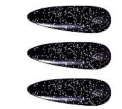 Three Eppinger Big Ed Black/Silver Flecks Spoon Lures 7/8 oz  5 3/4" 37-21