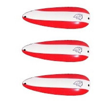 Eppinger Three Seadevlet Red/White Stripe Spoons 1 1/2 oz 4" x 7/8" 61-16