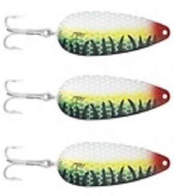 Three Eppinger Seadevle Glow Green Fishing Spoon Lures 3 oz 5 3/4 60- –