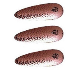 Three Eppinger Seadevle Hammered Copper Fishing Spoon Lures 3 oz 5