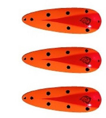 Eppinger 3 Rok't Dardevle Orange/Black/Red Spoons 1 3/4 oz 3 5/8" x 1 1/4" 0H-27