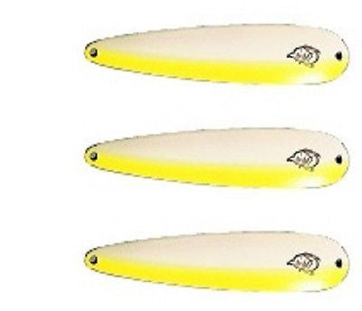 Eppinger 3 Rok't Dardevle Glow Yellow Spoons 1 3/4 oz 3 5/8" x 1 1/4" 0H-302
