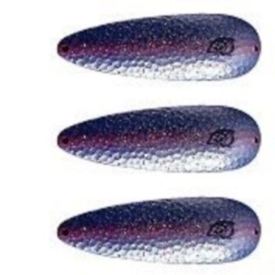 Three Eppinger Seadevlet Pearl Blue Purple Fish Spoon Lures 1 1/2 oz  4" 61-335