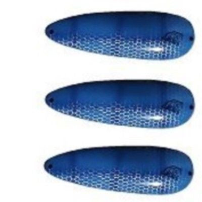 Three Eppinger Seadevle Blue Herring Scale Fishing Spoon Lure 3 oz  5 3/4" 60-35