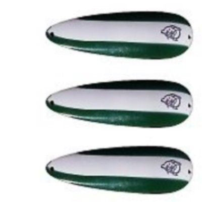 Three Eppinger Dardevle Midget Green/White Fishing Spoon 1/16oz 1 3/8" 8T-11