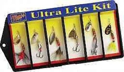 Mepps Ultra Lite Trouter Kit 6 Assorted Fishing Spinners Brown