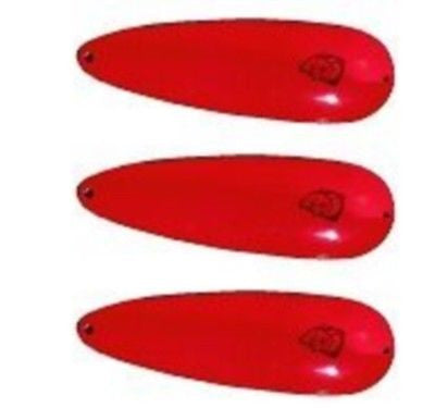 Three Eppinger Dardevle IMP Red Glowing Fishing Spoon 1/4 oz 2 1/4" 2T-10