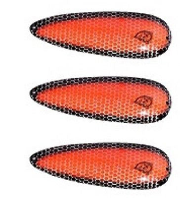 Eppinger 3 Rok't Dardevle Orange/Black Spoons 1 3/4 oz 3 5/8" x 1 1/4" 0H-76