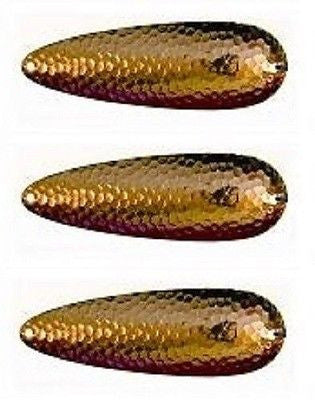 Three Eppinger Seadevle IMP Nickel Red/Gold Fish Spoon Lures 1 oz 3 1/4" 62-278