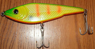 BHtackle 3 New 7 inch Musky Muskie Lures Crankbait Rattle Catfish Northern Pike Yellow