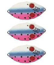 Three Eppinger Red Eye Wiggler Rainbow Trout Fishing Spoons 2 1/2oz 4 3/4" 89-68