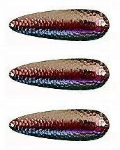 Eppinger 3 Dardevle IMP Klicker Hammered Green/Red Spoons 2/5oz 2 1/4 x 7/8" 28