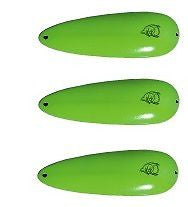 Three Eppinger Rokt Devlet Green Fishing Spoons 1 1/4 oz 2 1/4" 11-69