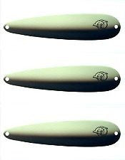 Three Eppinger Rokt Devlet Glow/Black Fishing Spoons 1 1/4oz 2 1/4" 11-305