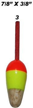 Carlisle Size 3 Bright Painted Wood Floats Includes Three Floats CA-MB3-3PK
