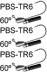 K&E Stopper Three Tube Jig Heads 60 Degree Rattle Size 1/8 Oz BS-TR6-18