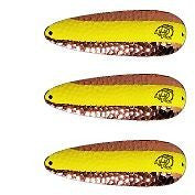 Three Eppinger Dardevle Copper Chartreuse Fishing Spoon Lures 1 oz 3 5/8" 0-387