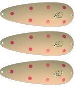 Eppinger 3 Dardevle IMP Klicker Glow/Pink Dots Spoons 2/5oz 2 1/4 x 7/8" 28