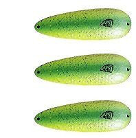 Three Eppinger Dardevle Pearl Green Fishing Spoon Lures 1 oz 3 5/8" 0-337