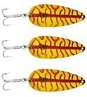Three Eppinger Dardevlet Yellow/Red Ladder Fishing Spoon Lures 3/4oz 2 7/8" 1-57