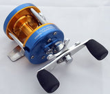 CL25 Crappie Sunfish Baitcast Fishing Reel (Blue Gold) Ice Walleye Pike Crappie