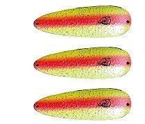 Three Eppinger Dardevle Pearl Orange Fishing Spoon Lures 1 oz 3 5/8" 0-338