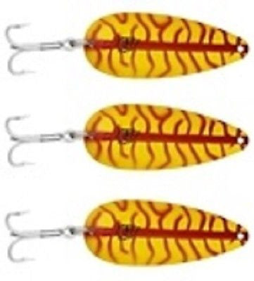 Three Eppinger Huskie Junior Yellow/Red Ladder Fishing Spoons 2 oz 4 1/2" 7-57