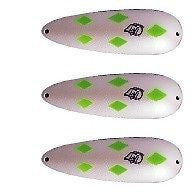 Three Eppinger Dardevlet Pearl Green Fishing Spoon Lures 3/4oz 2 7/8" 1-319