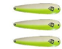 Three Eppinger Dardevlet Green Fishing Spoon Lures 3/4 oz 2 7/8" 1-301